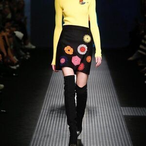 MSGM Spirograph Embroidered Mini Skirt Size US 2 EU 38